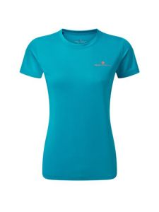 RonHill Ladies Tech S/S Tee Azure/Hot Pink